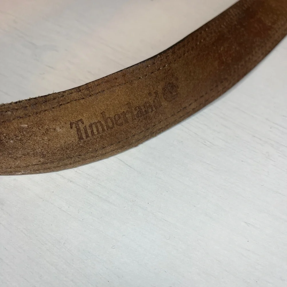 Timberland Genuine Brown Leather Belt Size 32